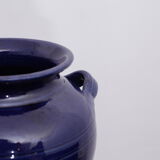 Blue terracotta pot vase 2 anses