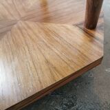 Art deco style serving table in walnut veneer