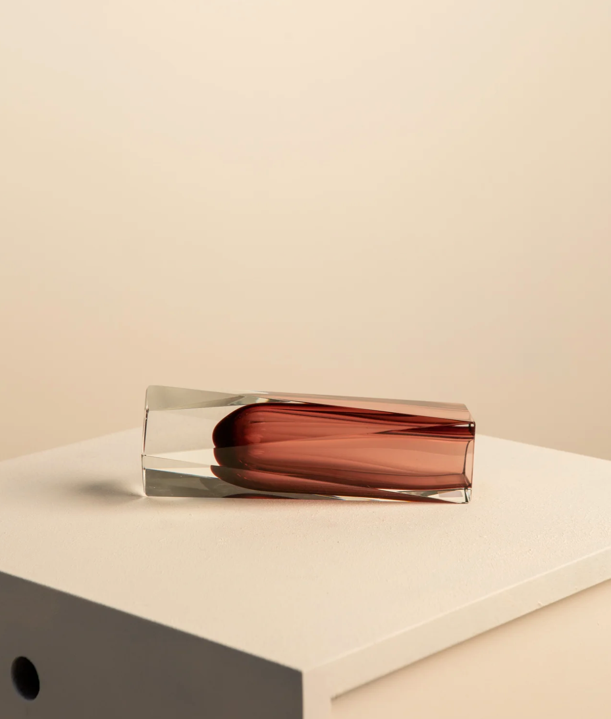 Bordeaux "Diamond" vase by Flavio Poli for Mandruzzato 70's