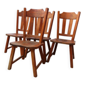 4 chaises brutalistes néerlandaises, vers 1950-60