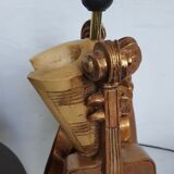 Lampe 3 violon sculpté signé f.conte