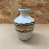 Antique Vintage Beige & Brown Ceramic Vase #B617