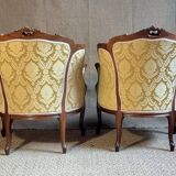 Pair of Louis XV style armchairs