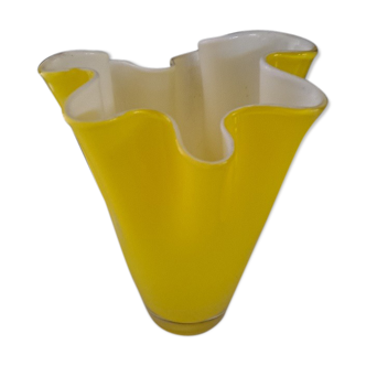 Vintage Yellow Murano Vase