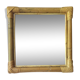 Vintage rattan square mirror