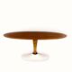 Tulip coffee table in walnut, mid-century modern style, restored by Dřevotvar, 1960s.