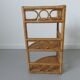 Wall angle shelf in rattan 60s 70s