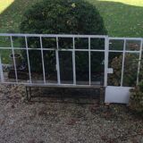 Old glass roof with door and window