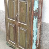 Old green wood cabinet