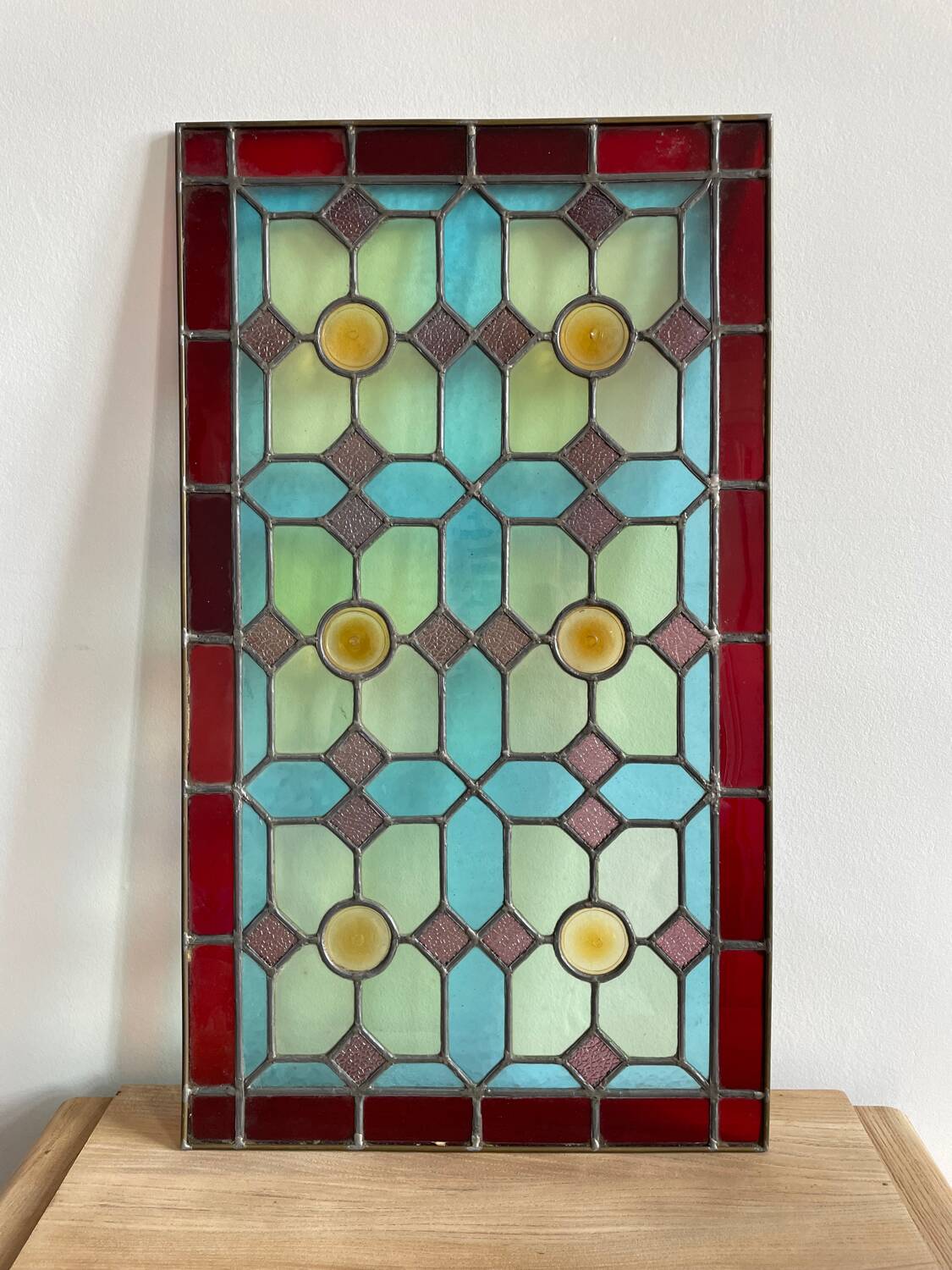 Polychrome stained glass window 1900