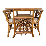 Rattan bamboo table and chairs set