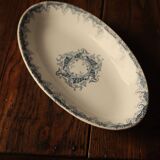 Ravier small oval dish Blue Bordure Lunéville