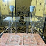 Pair of plexigas lamp legs David Lange