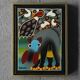 Saidi Nakoko, Painting from the African Tingatinga school, oil on canvas, 1970s, framed.