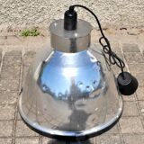 Industrial Workshop Pendant Lamp in Vintage Metal and Glass