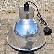 Industrial Workshop Pendant Lamp in Vintage Metal and Glass