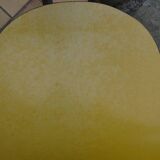 3 canary yellow formica chairs