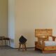 Mid century brutalist solid pine lounge chair with new upholstery, sweden, 1970s