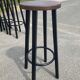 Set of 8 industrial bar stools.