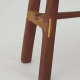 Contemporary handcrafted solid wood stool / end table from Sipo, Oak and Ash