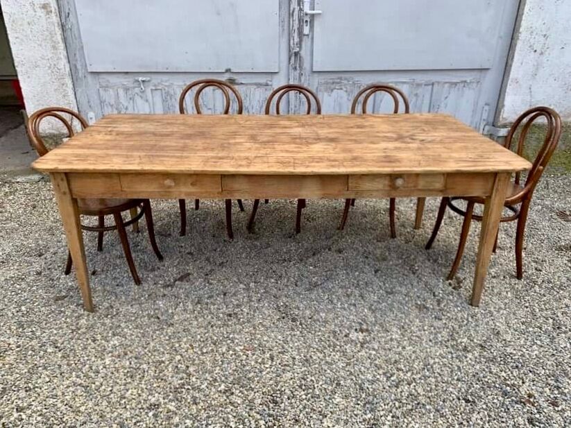 Large bistro table old farmhouse table solid wood Length 200 x Width 98 cm