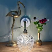 Vintage moulded glass elbow wall light