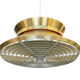Brass colored aluminium pendant light by Carl Thore for Granhaga Metall. Sweden 1970s.