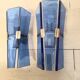 Pair of walllamps 70s blue glass