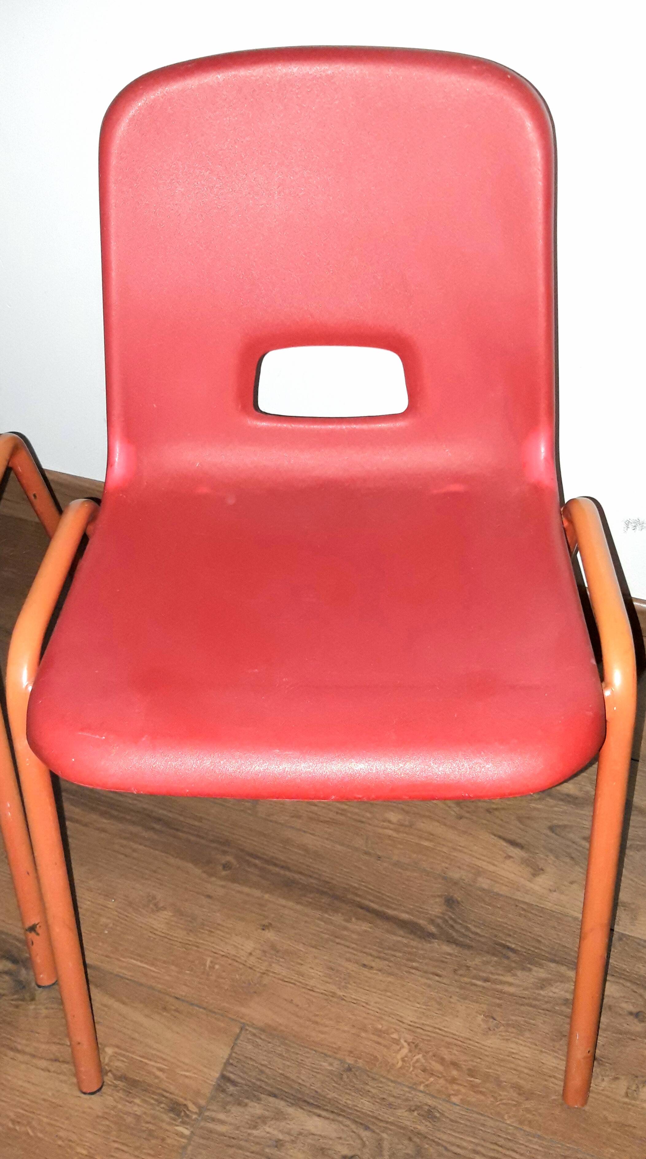 Pair of vintage red chairs