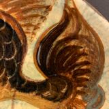 Glazed ceramic dish Puigdemont poisson, 1960