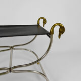 Neoclassical swan-headed curule circa 1960