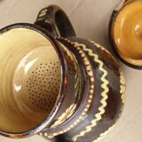 Alsatian glazed terracotta coffee pot