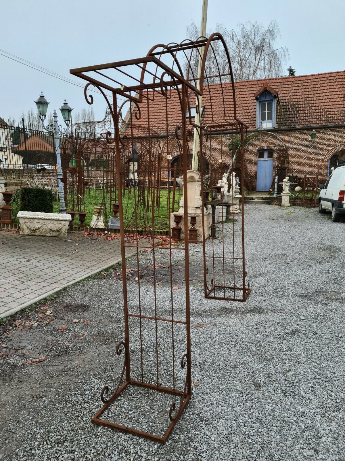 Wrought iron garden arch
