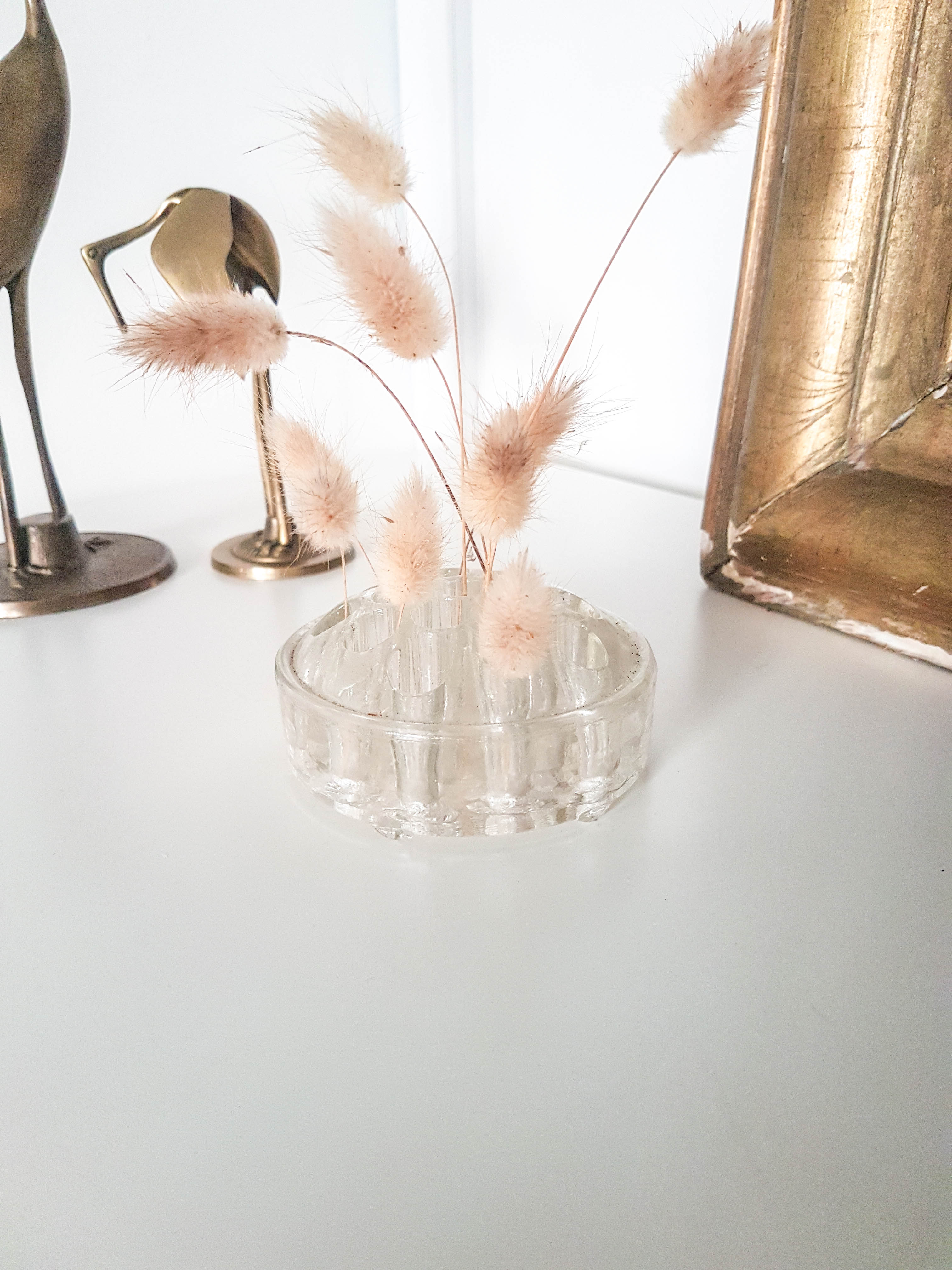 Vintage glass flower pick made in France