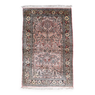 Tapis de Prière Vintage Fait Main Tabriz en Soie – 94 x 150 cm - 1C1003