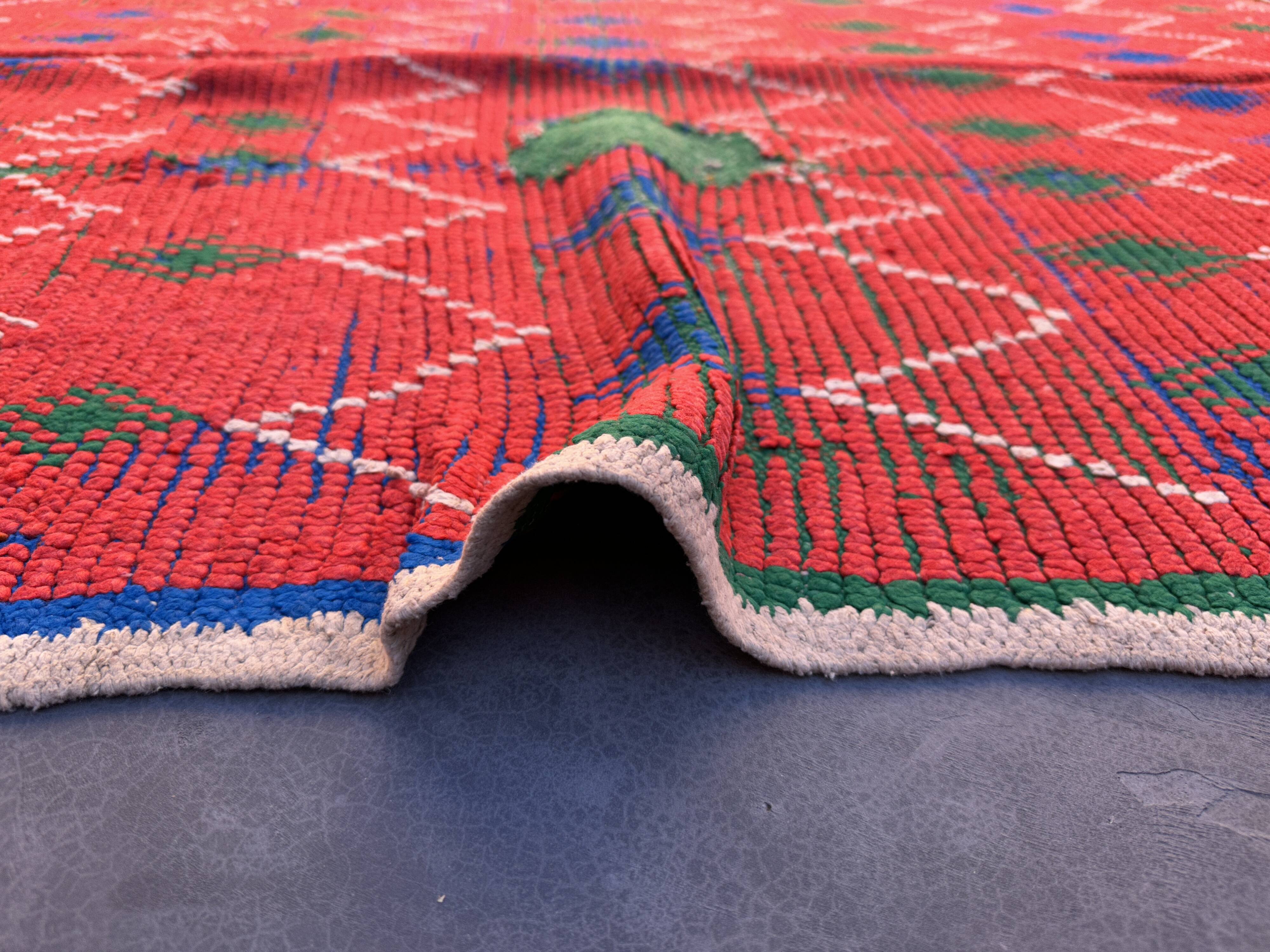 Red Boujad Moroccan rug - 145 x 226 cm