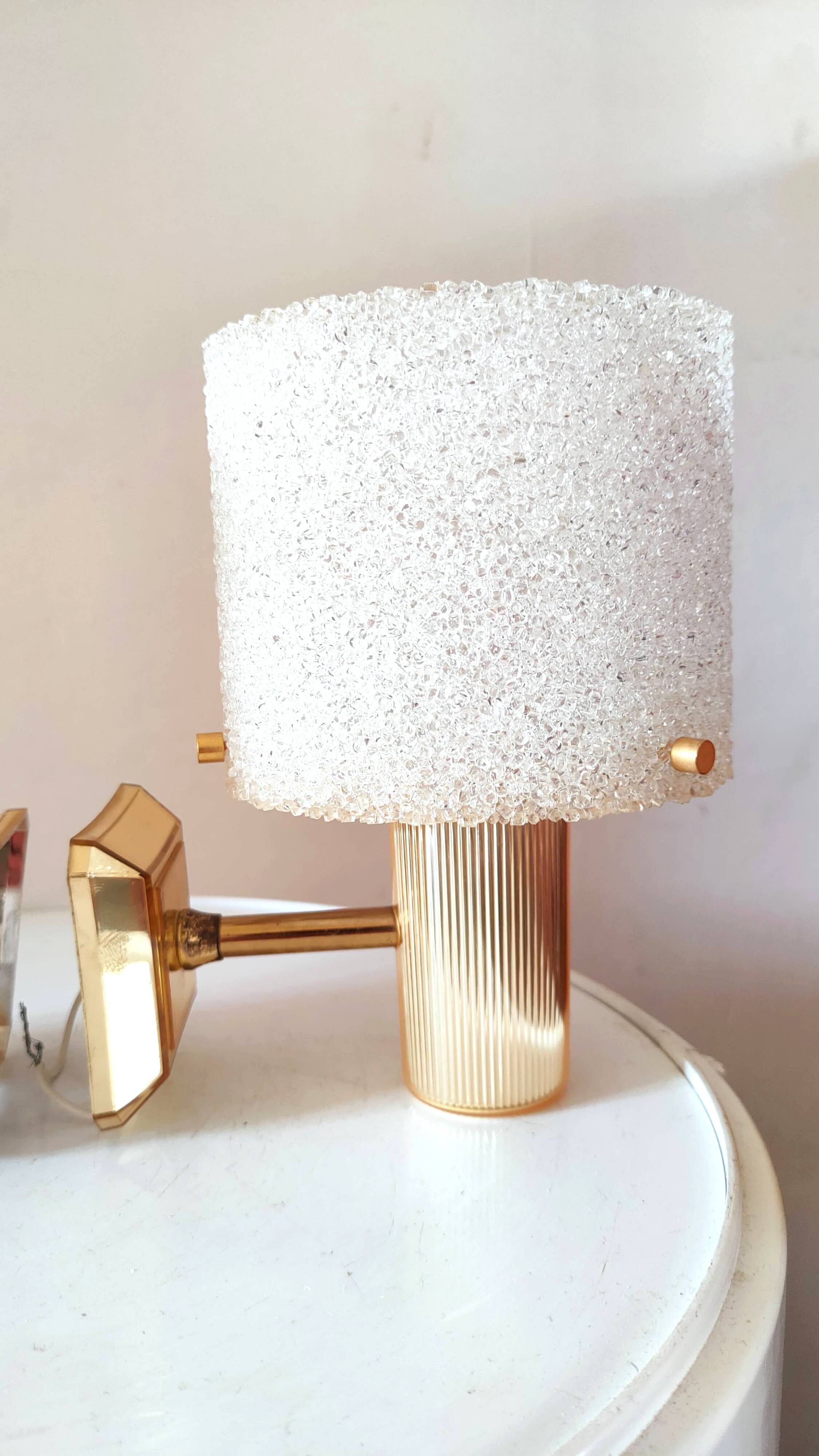 Pair of 60s designer Perspex wall lights