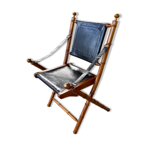 Fauteuil colonial façon bambou