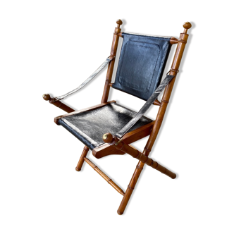 Colonial bamboo style armchair