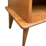 Pair of bedside feet compass solid oak vintage 1950