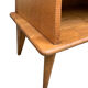 Pair of bedside feet compass solid oak vintage 1950