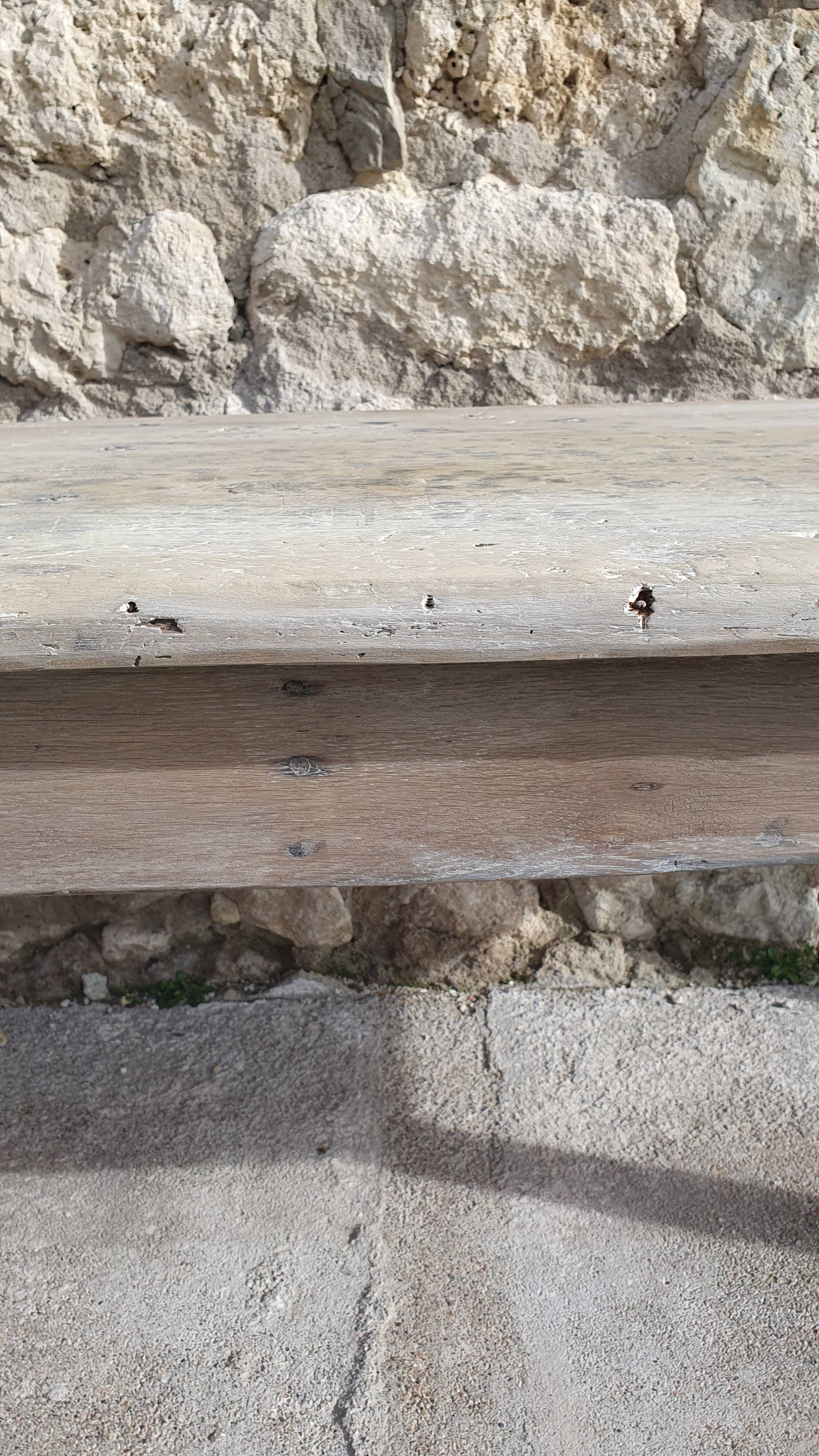 Bench, wooden banquette