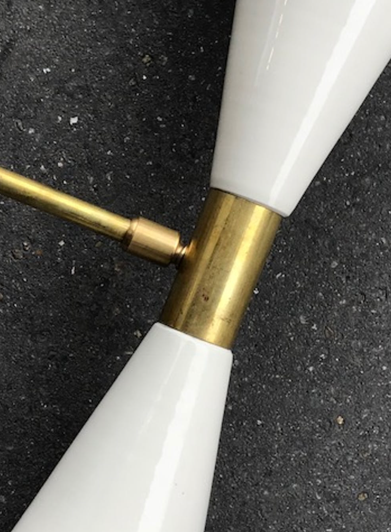 Pair of white cone appliques