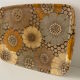 Vintage tray 60s / 70 resin fabric floral pattern, alpac diffusion, france