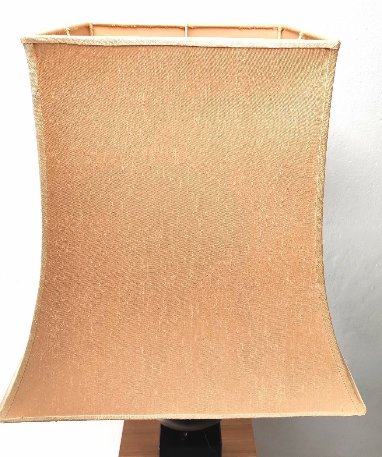 Large Regency black marble barber lamp