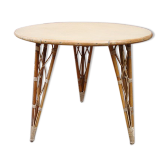 Table ronde rotin