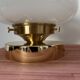 Pair of white opaline globe wall lights