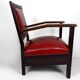 Pair of Colonial Art Deco Carved Wood Armchairs, Algeria, 1930
