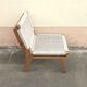 1950s armchair in solid teak and cotton rope