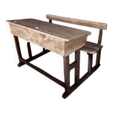School desk wooden 2 seats